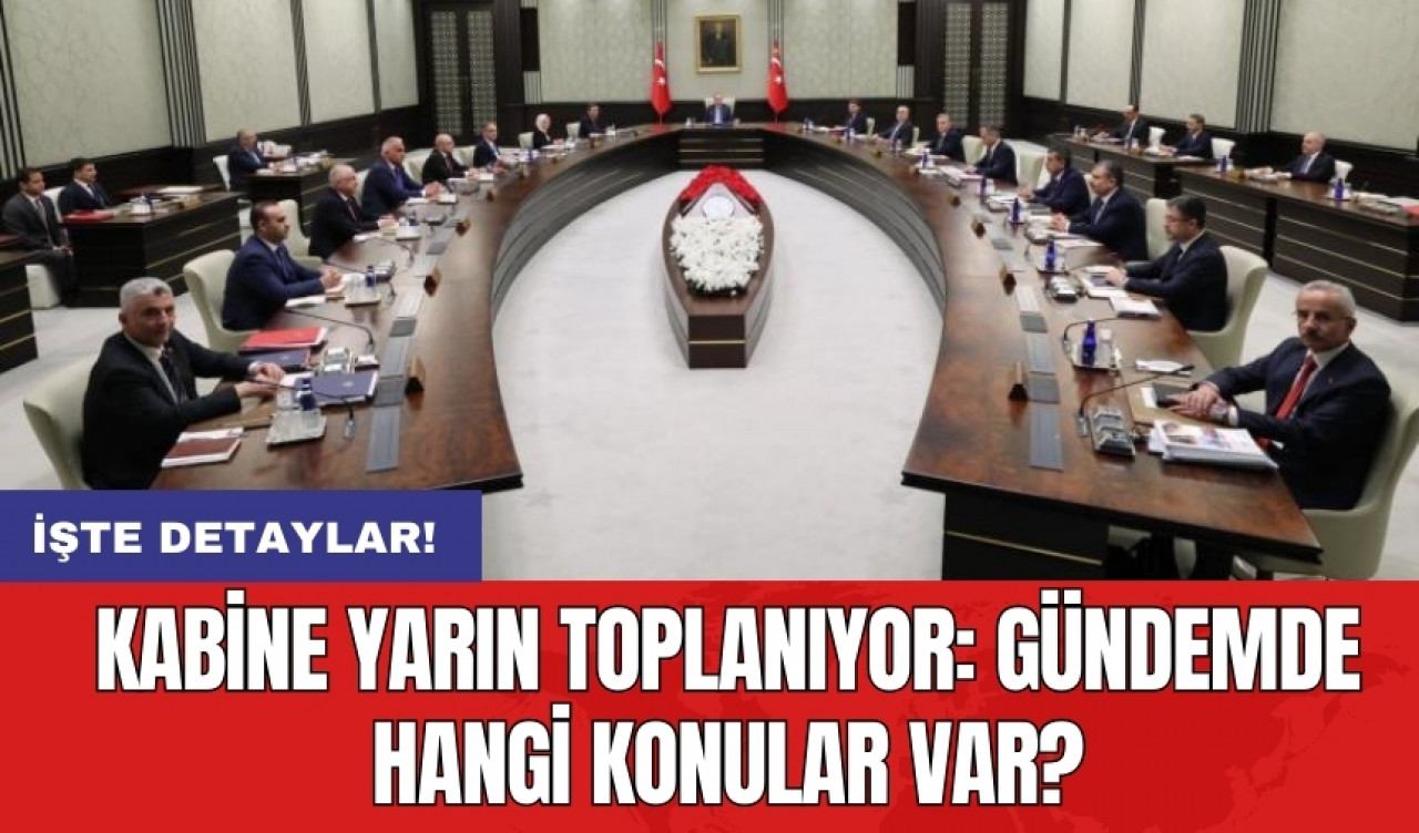 Kabine yarın toplanıyor: Gündemde hangi konular var?