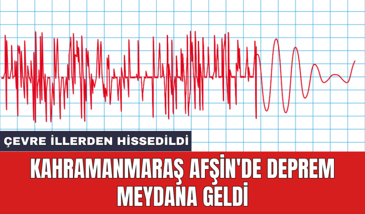 Kahramanmaraş Afşin'de deprem meydana geldi