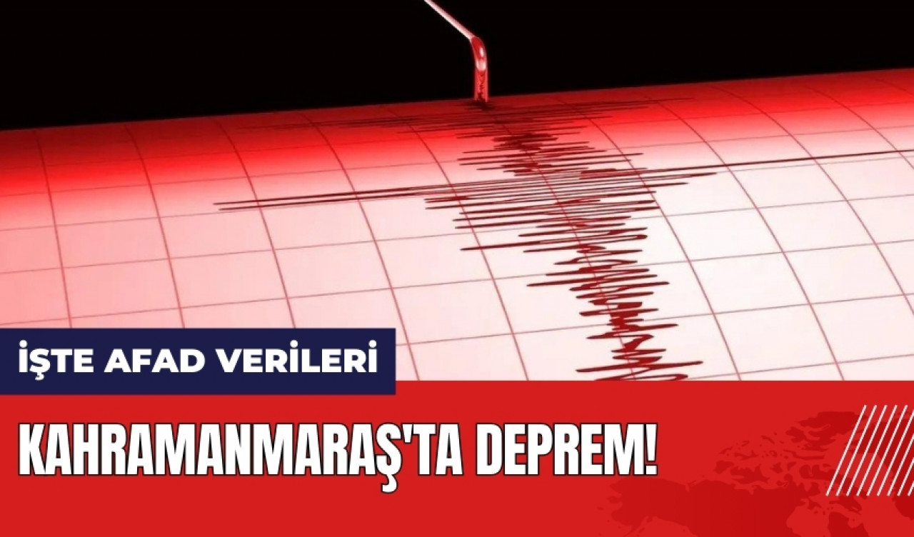 Kahramanmaraş'ta deprem! AFAD duyurdu