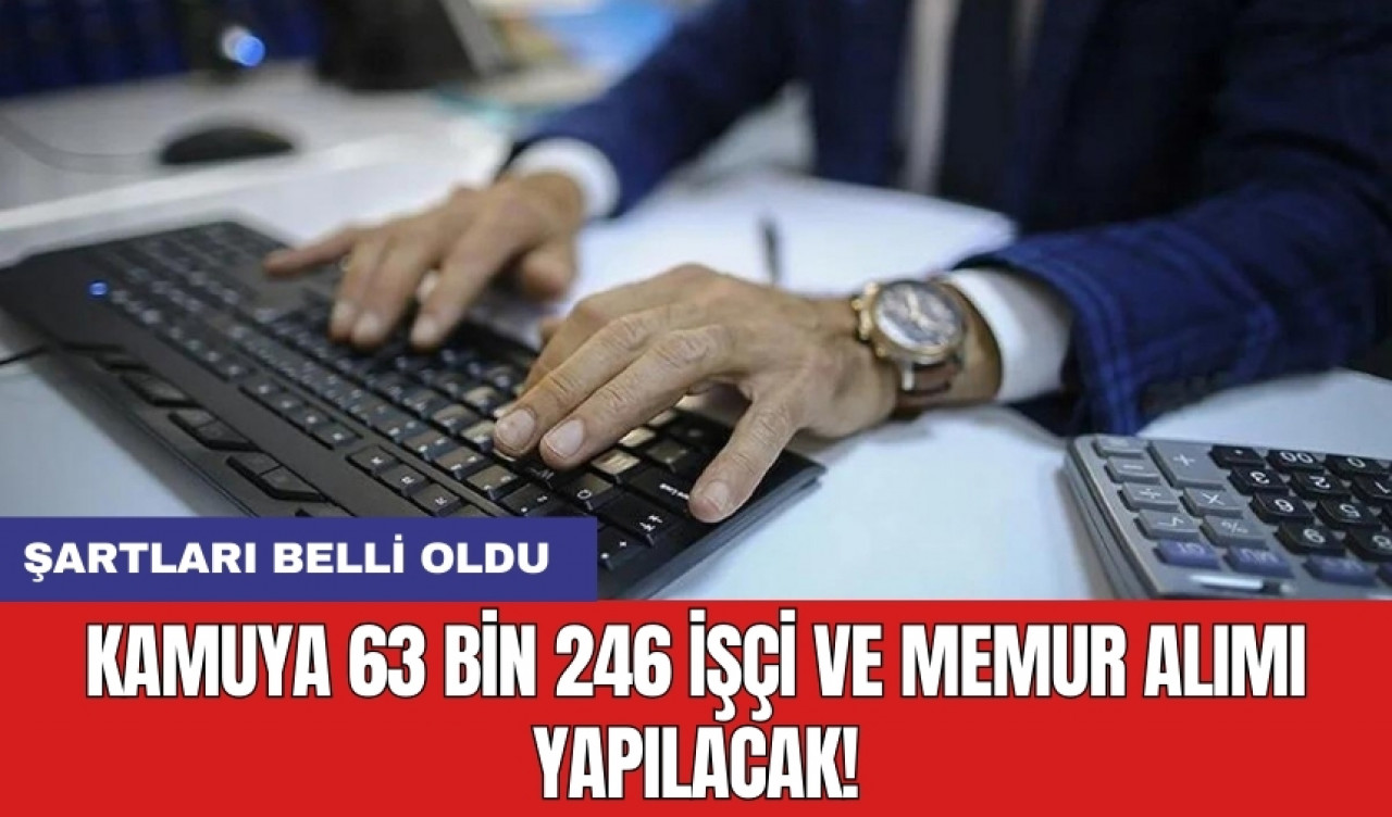 Kamuya 63 bin 246 işçi ve memur alımı yapılacak!