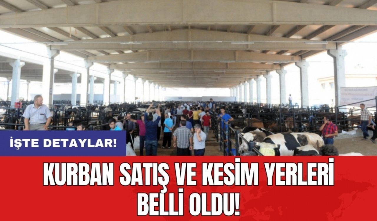 Kurban satış ve kesim yerleri belli oldu!