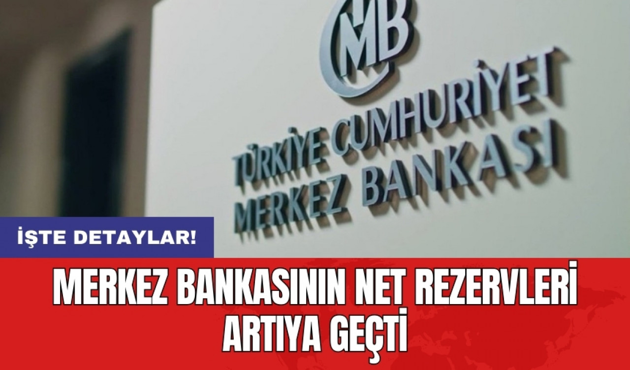 Merkez Bankası'nın net rezervleri artıya geçti