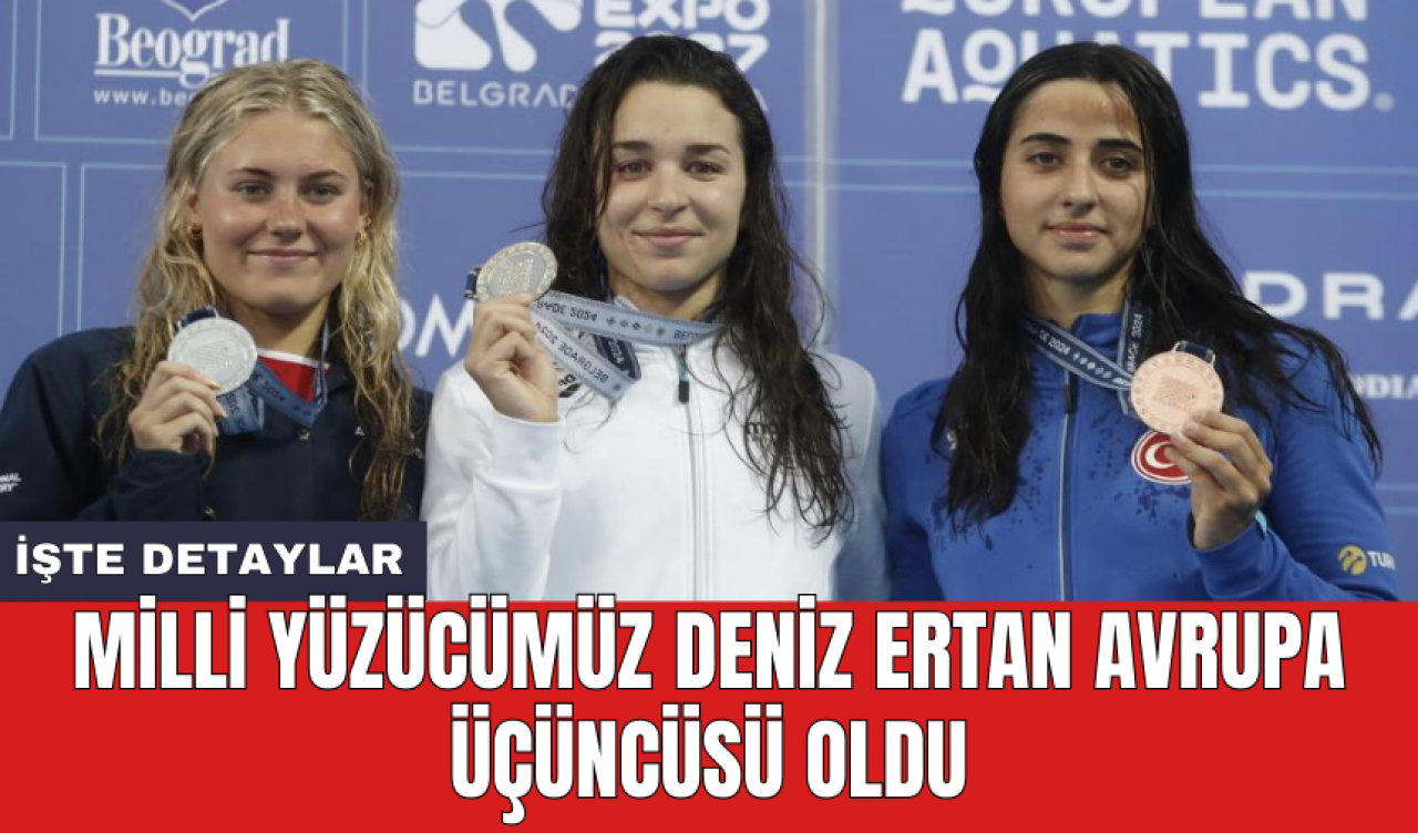 Milli yüzücümüz Deniz Ertan Avrupa üçüncüsü oldu