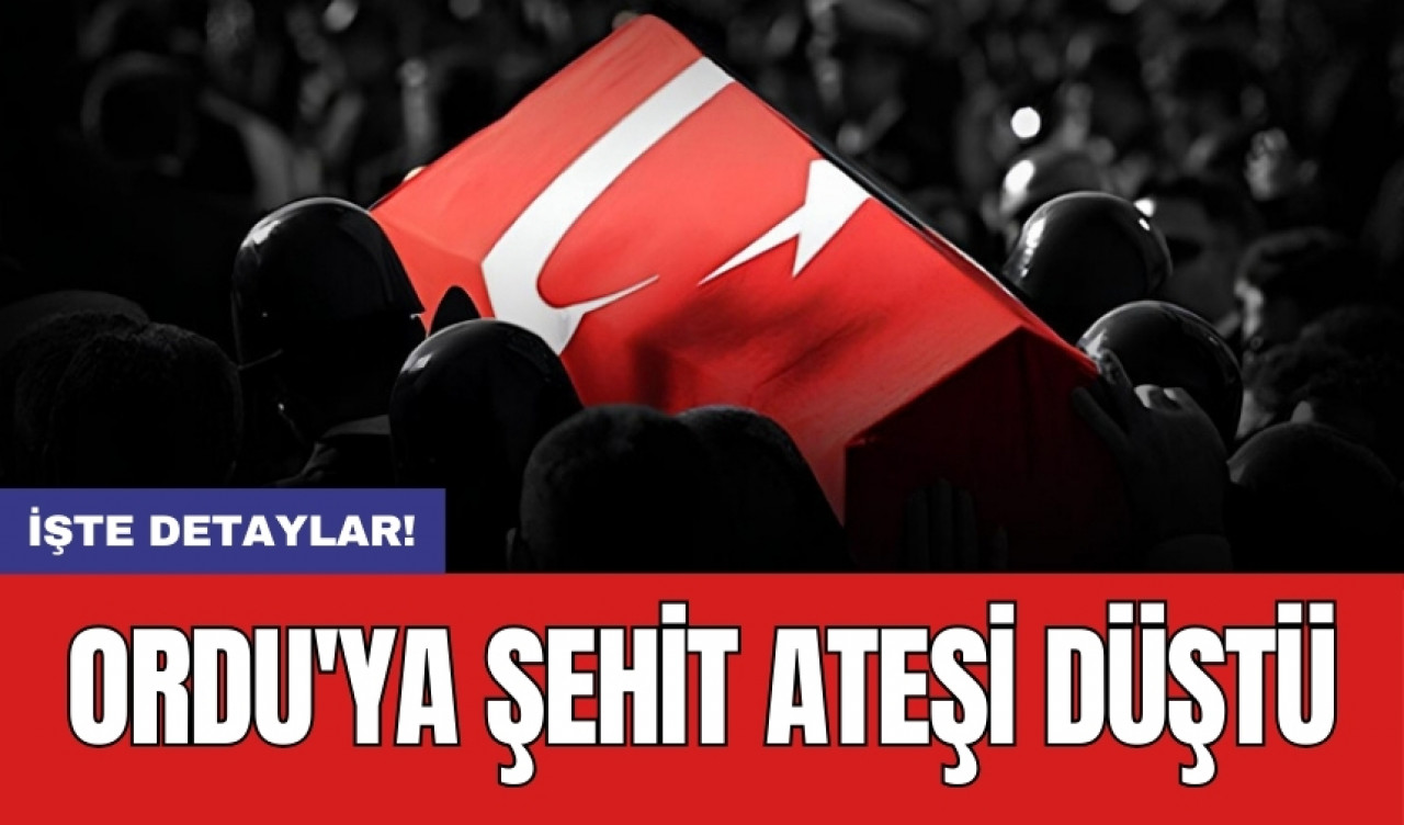 Ordu'ya şehit ateşi düştü