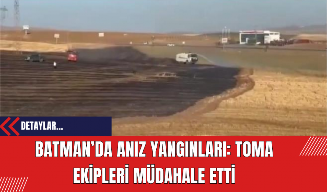 Batman’da Anız Yangınları: TOMA Ekipleri Müdahale Etti