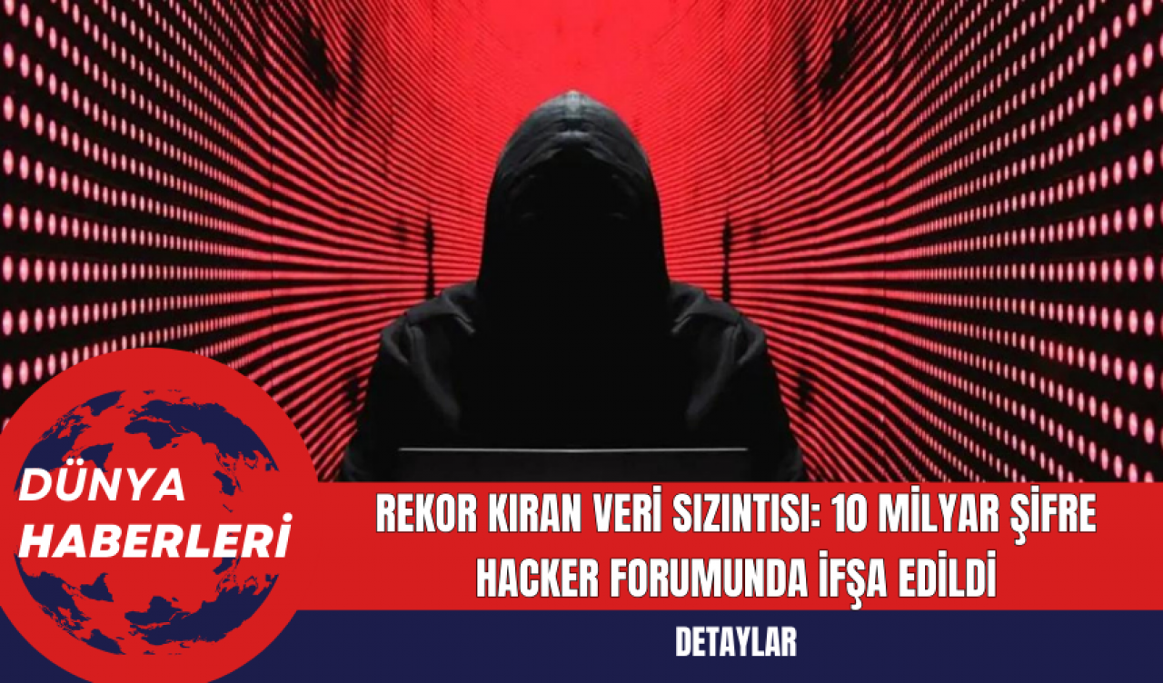 Rekor Kıran Veri Sızıntısı: 10 Milyar Şifre Hacker Forumunda İfşa Edildi"