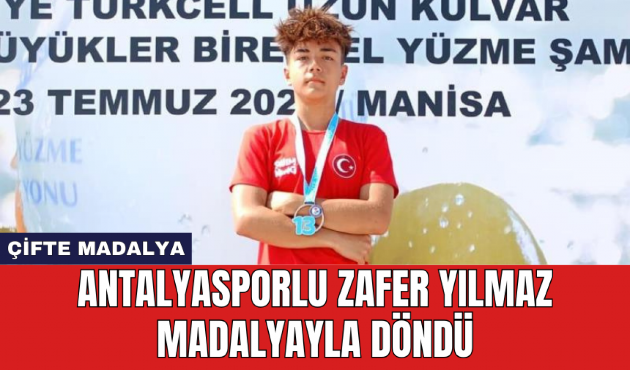 Antalyasporlu Zafer Yılmaz madalyayla döndü