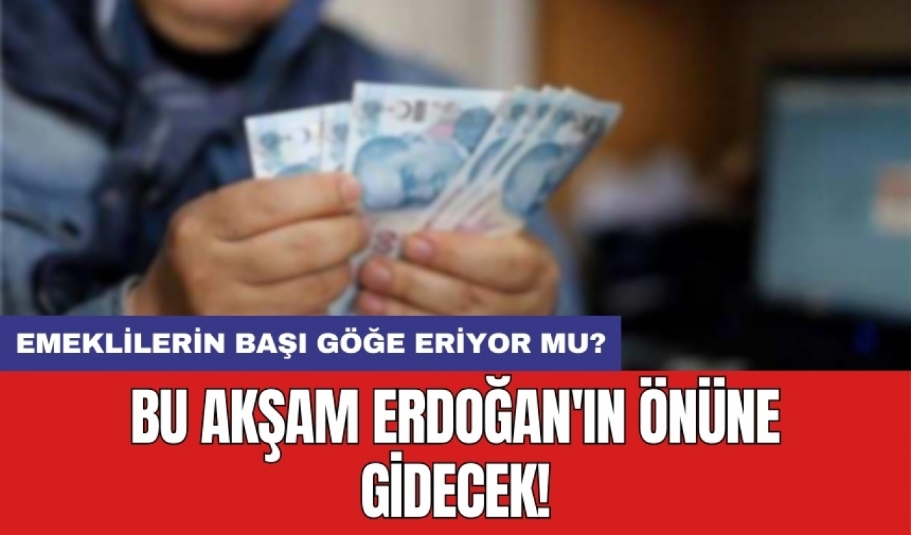 Emeklilerin başı göğe eriyor mu? Bu akşam Erdoğan'ın önüne gidecek