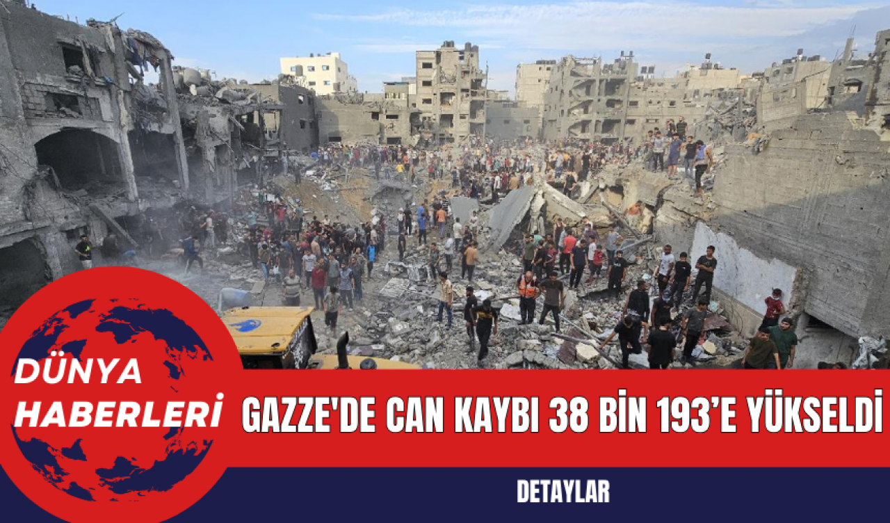 Gazze'de Can Kaybı 38 Bin 193’e Yükseldi