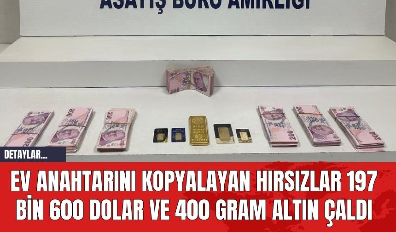 Ev Anahtarını Kopyalayan Hırsızlar 197 Bin 600 Dolar ve 400 Gram Altın Çaldı