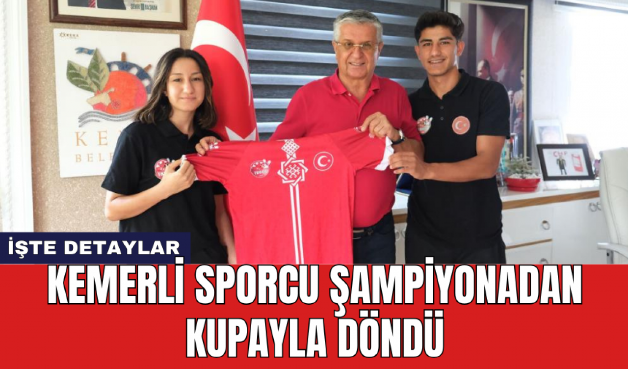 Kemerli sporcu şampiyonadan kupayla döndü