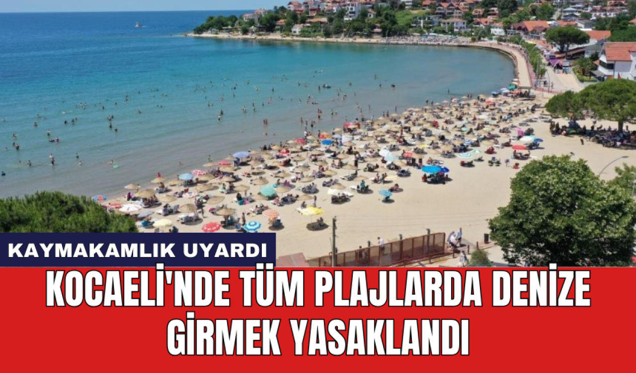 Kocaeli'nde tüm plajlarda denize girmek yasaklandı