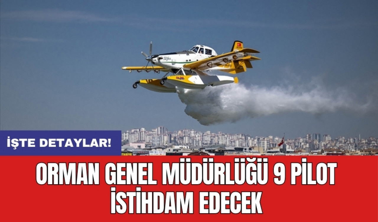 Orman Genel Müdürlüğü 9 pilot istihdam edecek