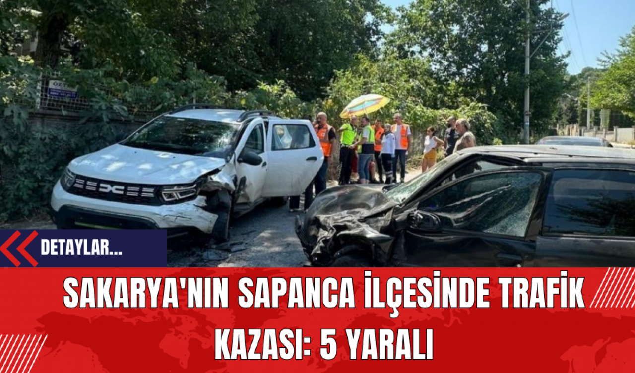 Sakarya'nın Sapanca İlçesinde Trafik Kazası: 5 Yaralı