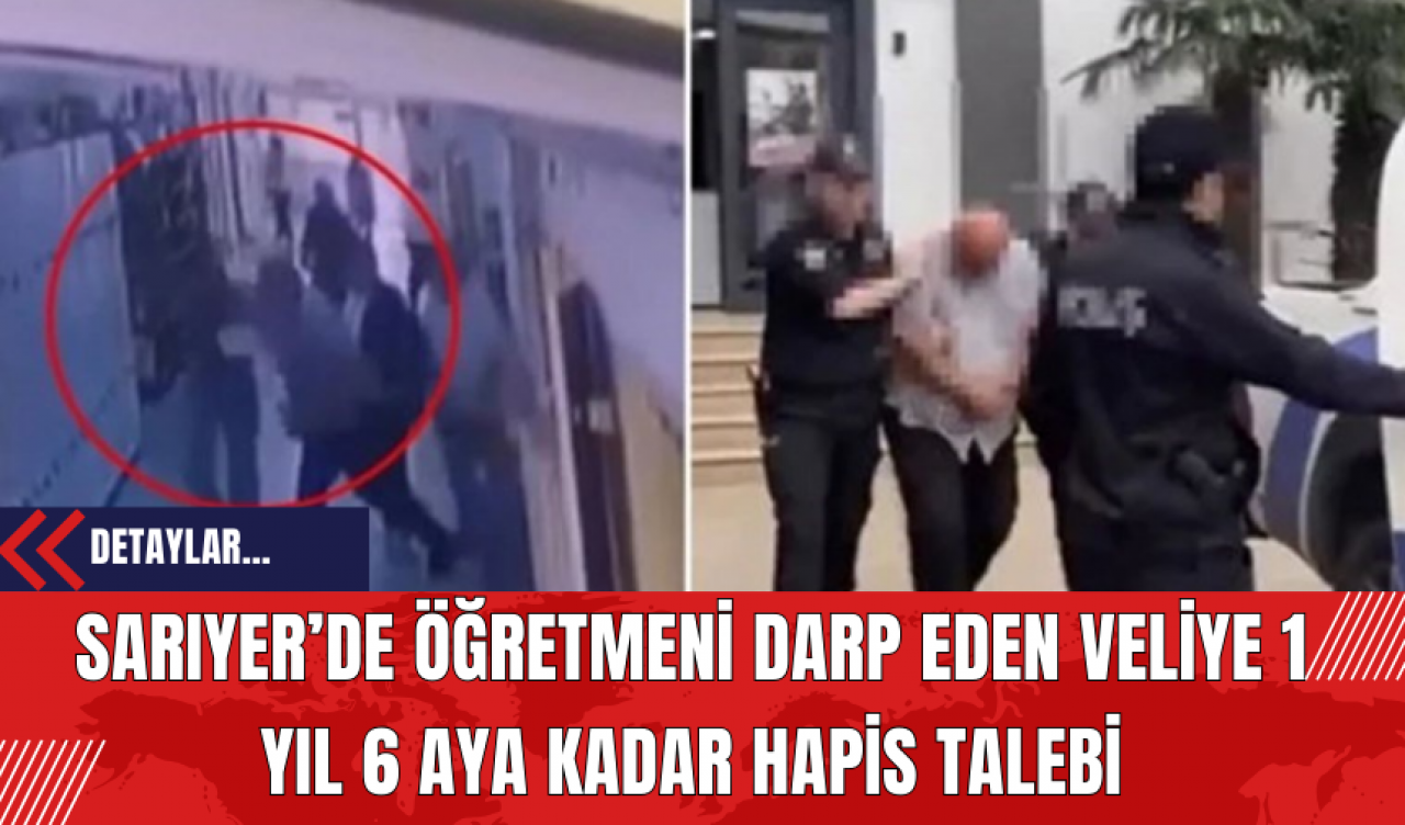 Sarıyer’de Öğretmeni Darp Eden Veliye 1 Yıl 6 Aya Kadar Hapis Talebi