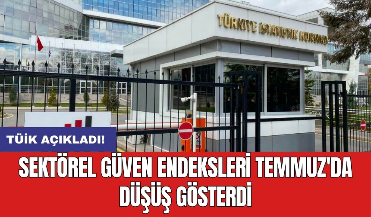 Sektörel Güven Endeksleri Temmuz'da düşüş gösterdi