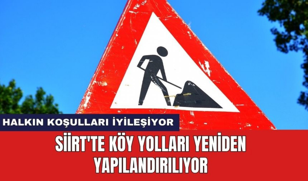 Siirt'te köy yolları yenileniyor