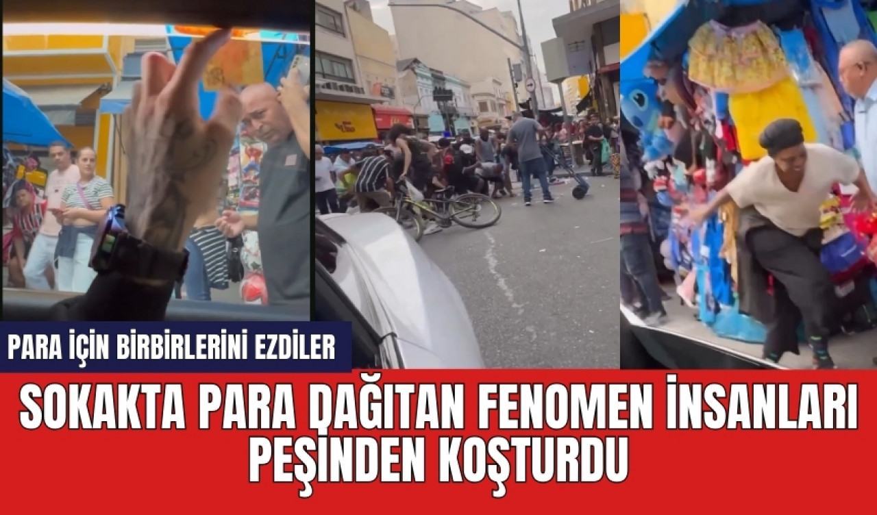 Sokakta para dağıtan fenomen insanları peşinden koşturdu