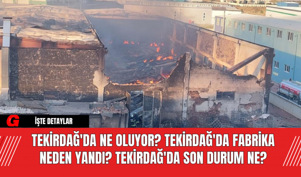 Tekirdağ'da Ne Oluyor? Tekirdağ'da Fabrika Neden Yandı? Tekirdağ'da Son Durum Ne?