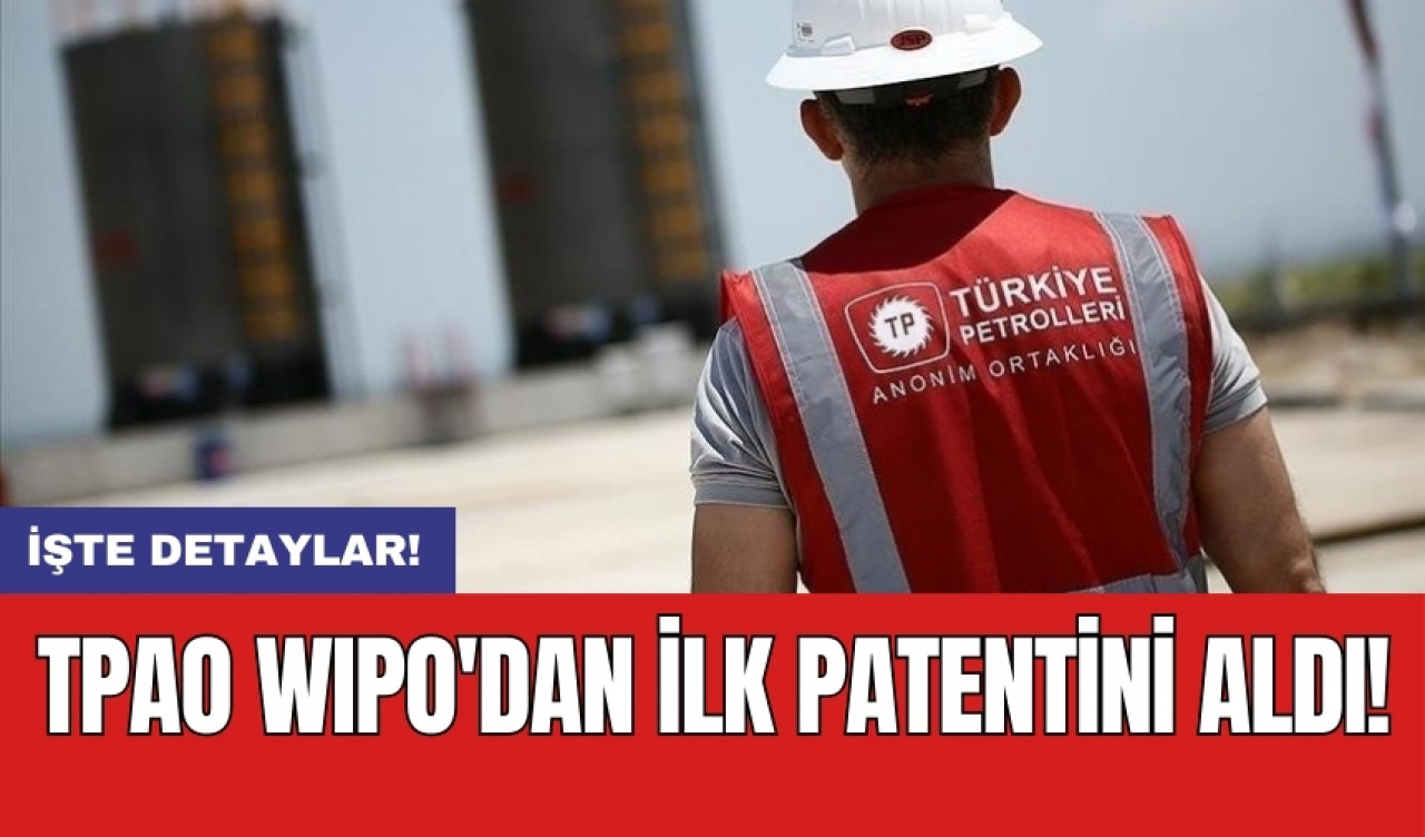 TPAO WIPO'dan ilk patentini aldı!