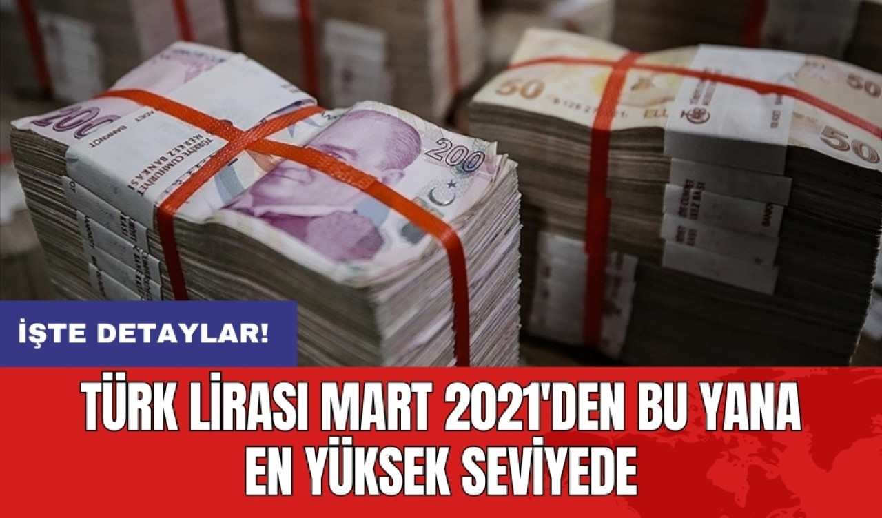 Türk lirası Mart 2021'den bu yana en yüksek seviyede