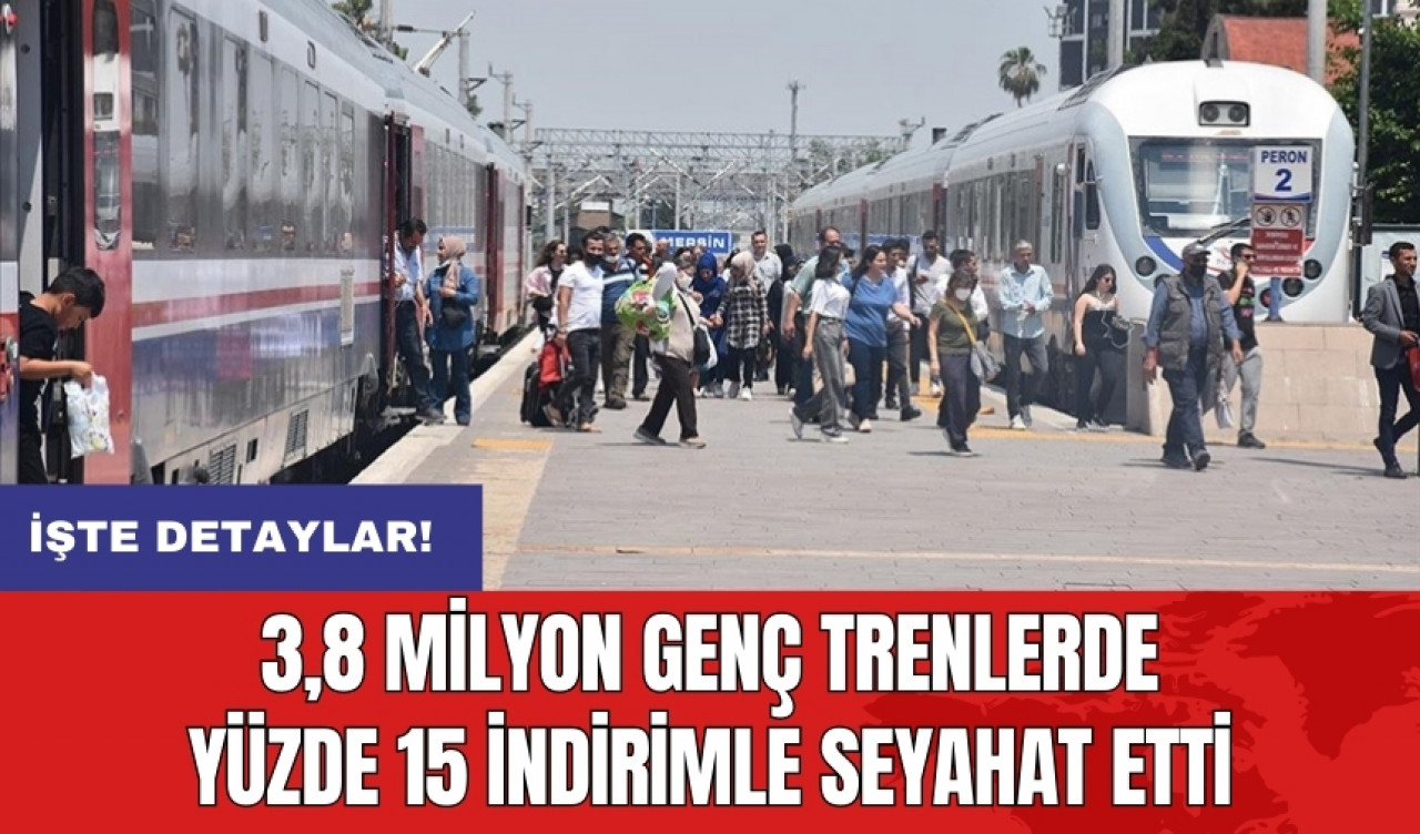 3,8 milyon genç trenlerde yüzde 15 indirimle seyahat etti