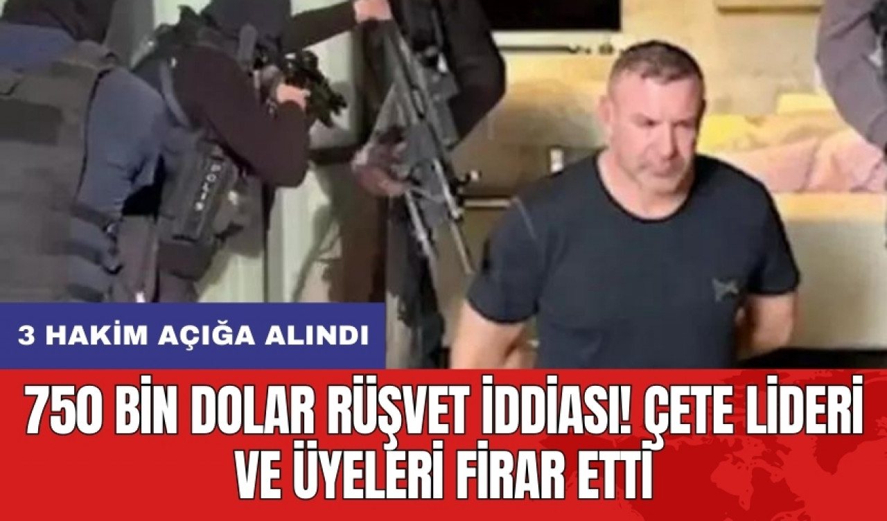 750 bin dolar rüşvet iddiası! Çete lideri ve üyeleri firar etti: 3 hakim açığa alındı