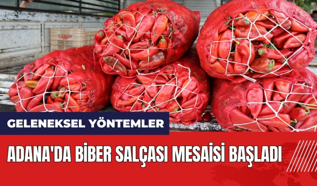 Adana'da biber salçası mesaisi başladı