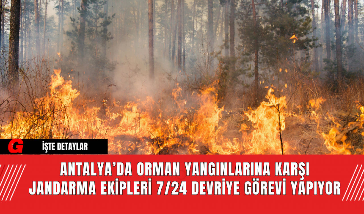 Antalya’da Orman Yangınlarına Karşı Jandarma Ekipleri 7/24 Devriye Görevi Yapıyor