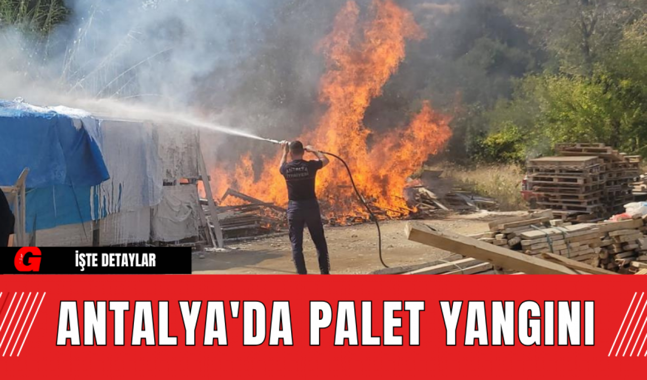 Antalya'da Palet Yangını