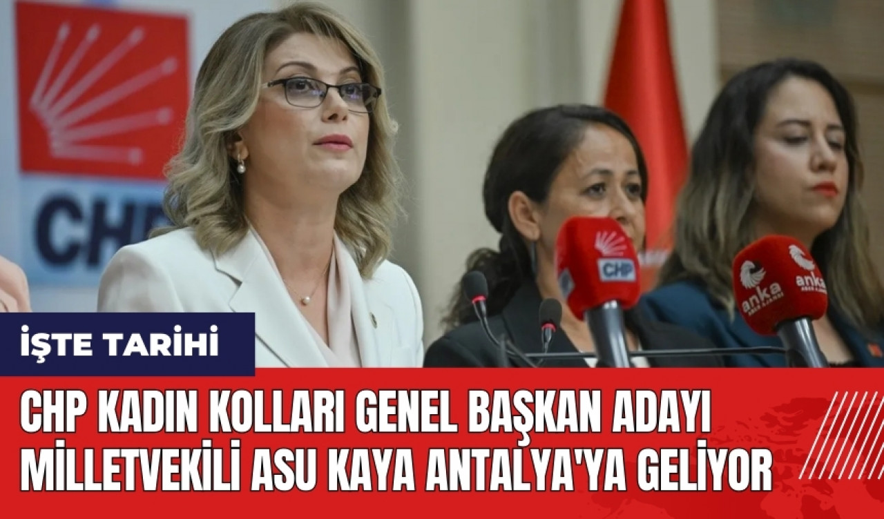 CHP Kadın Kolları Genel Başkan adayı milletvekili Asu Kaya Antalya'ya geliyor