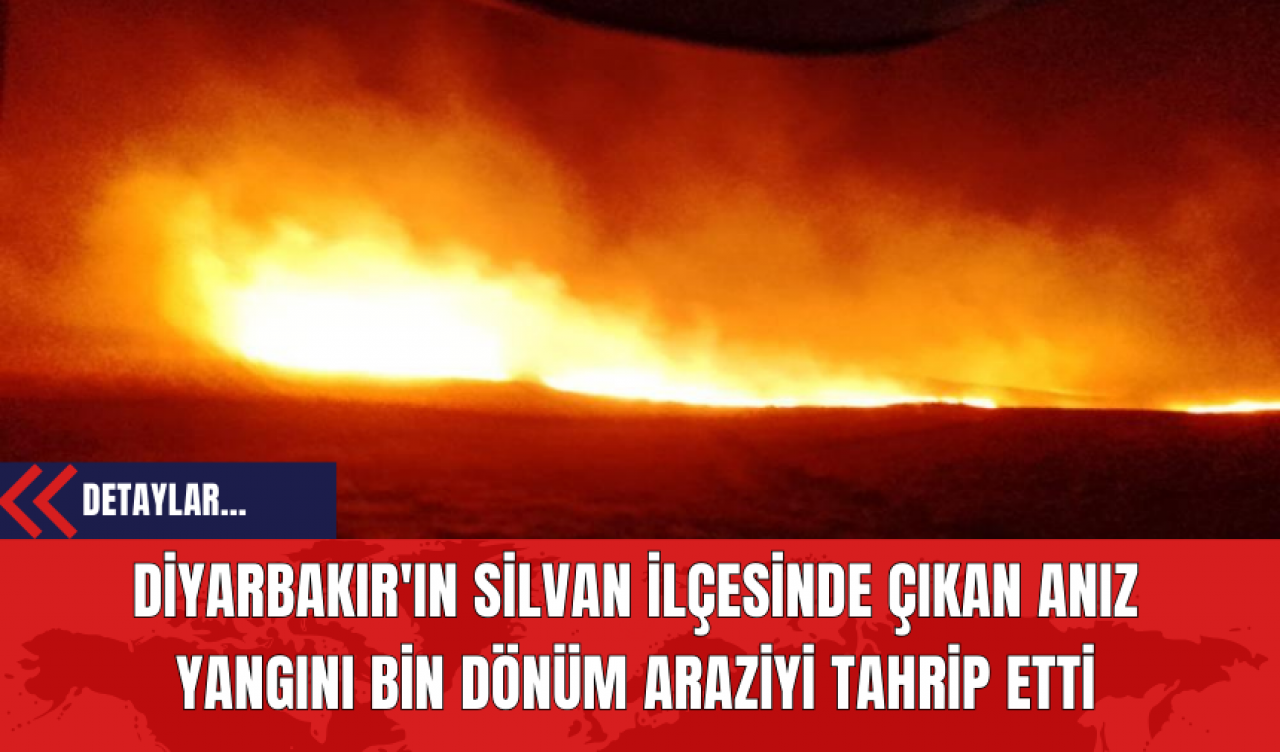 Diyarbakır'ın Silvan İlçesinde Çıkan Anız Yangını Bin Dönüm Araziyi Tahrip Etti