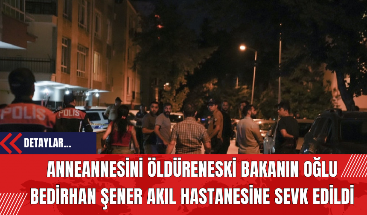 Anneannesini Öldüren Eski Bakanın Oğlu Bedirhan Şener Akıl Hastanesine Sevk Edildi