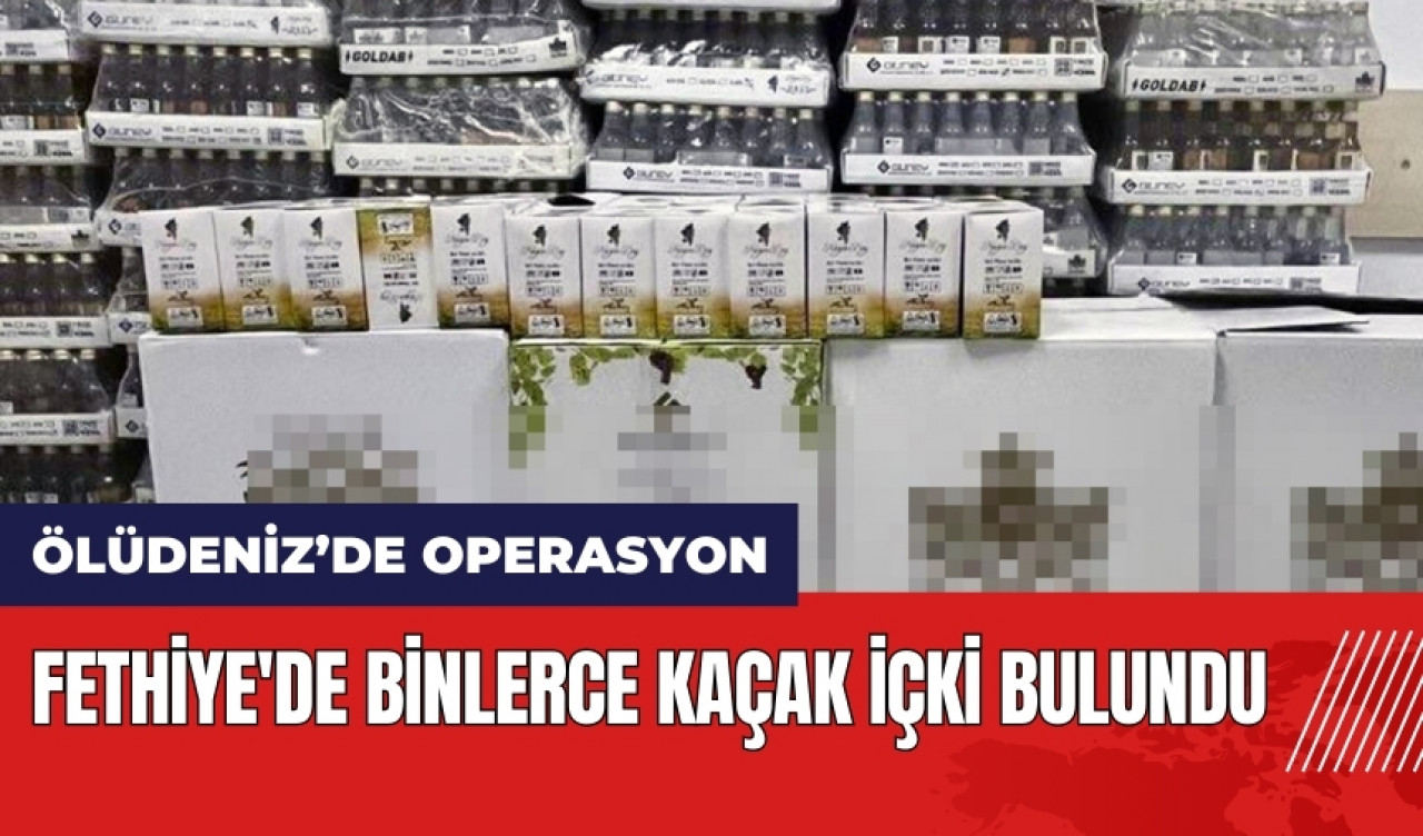 Fethiye'de binlerce kaçak içki bulundu