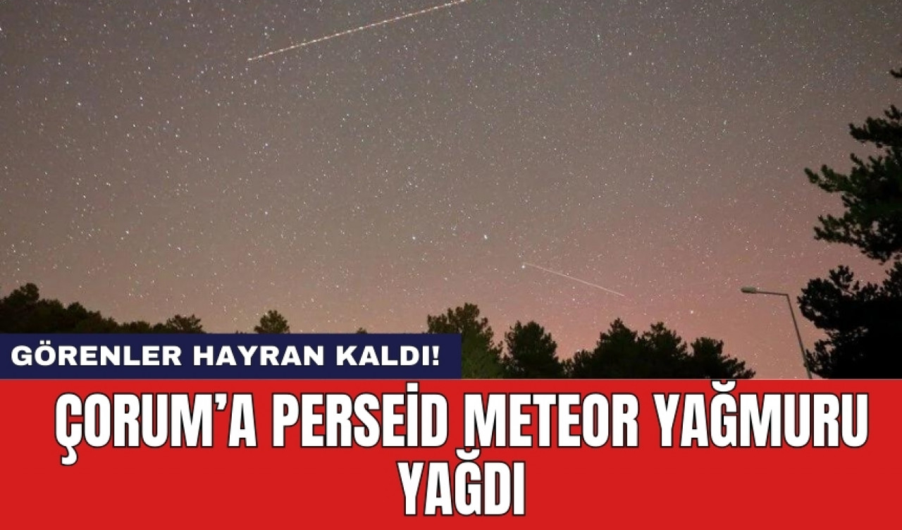 Görenler hayran kaldı! Çorum'a Perseid meteor yağmuru yağdı