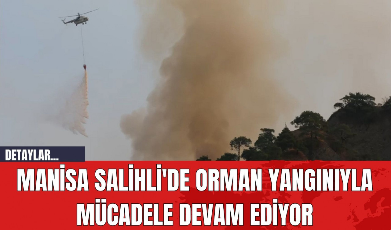 Manisa Salihli'de Orman Yangınıyla Mücadele Devam Ediyor