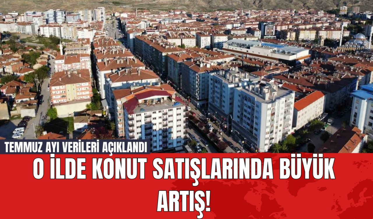 O İlde Konut Satışlarında Büyük Artış! Temmuz Ayı Verileri Açıklandı