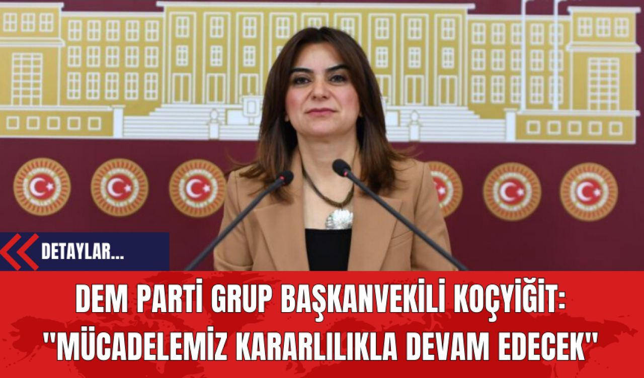 DEM Parti Grup Başkanvekili Koçyiğit: 'Mücadelemiz Kararlılıkla Devam Edecek'