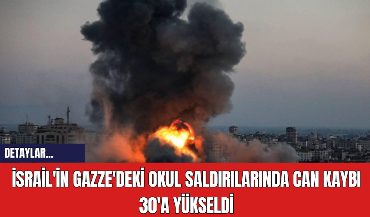 İsrail'in Gazze'deki Okul Saldırılarında Can Kaybı 30'a Yükseldi