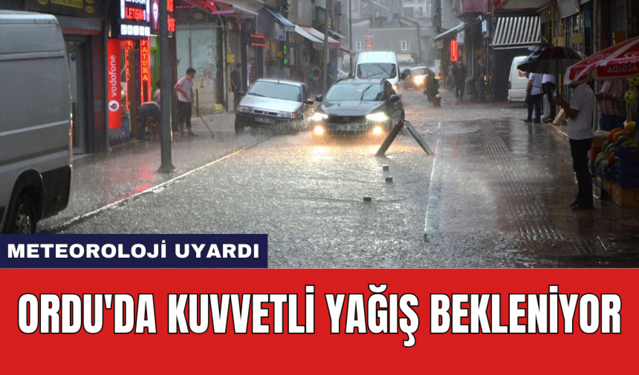 Meteoroloji Uyardı: Ordu'da kuvvetli yağış bekleniyor