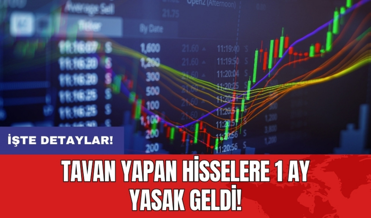 Tavan yapan hisselere 1 ay yasak geldi!