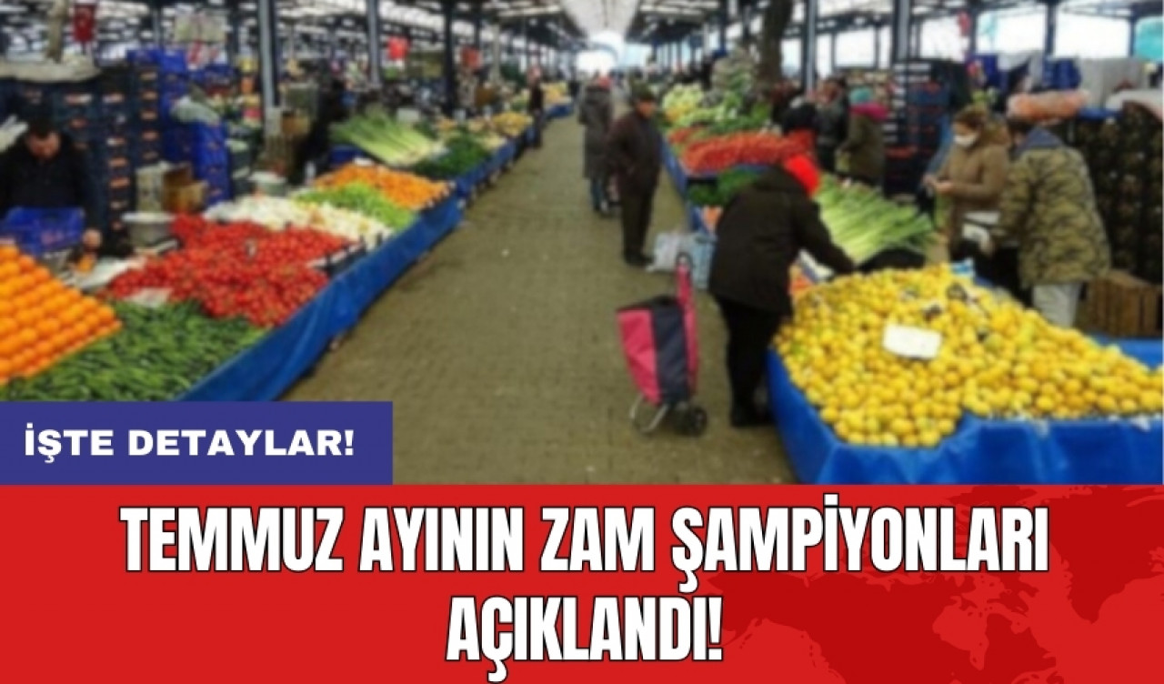 Temmuz ayının zam şampiyonları açıklandı!