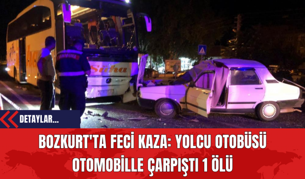 Bozkurt'ta Feci Kaza: Yolcu Otobüsü Otomobille Çarpıştı 1 Ölü