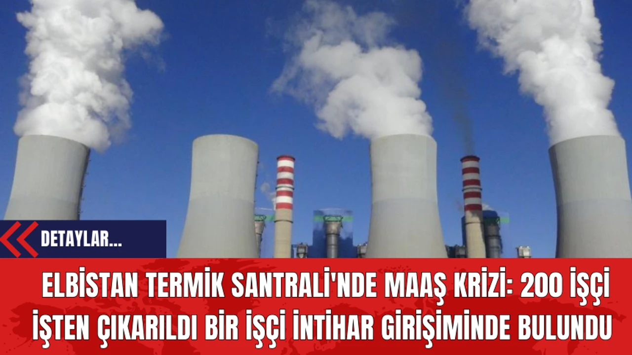 Elbistan Termik Santrali'nde Maaş Krizi: 200 İşçi İşten Çıkarıldı Bir İşçi İntihar Girişiminde Bulundu