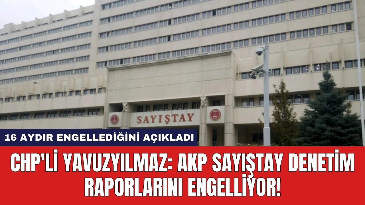 CHP'li Yavuzyılmaz: AKP Sayıştay Denetim Raporlarını Engelliyor!