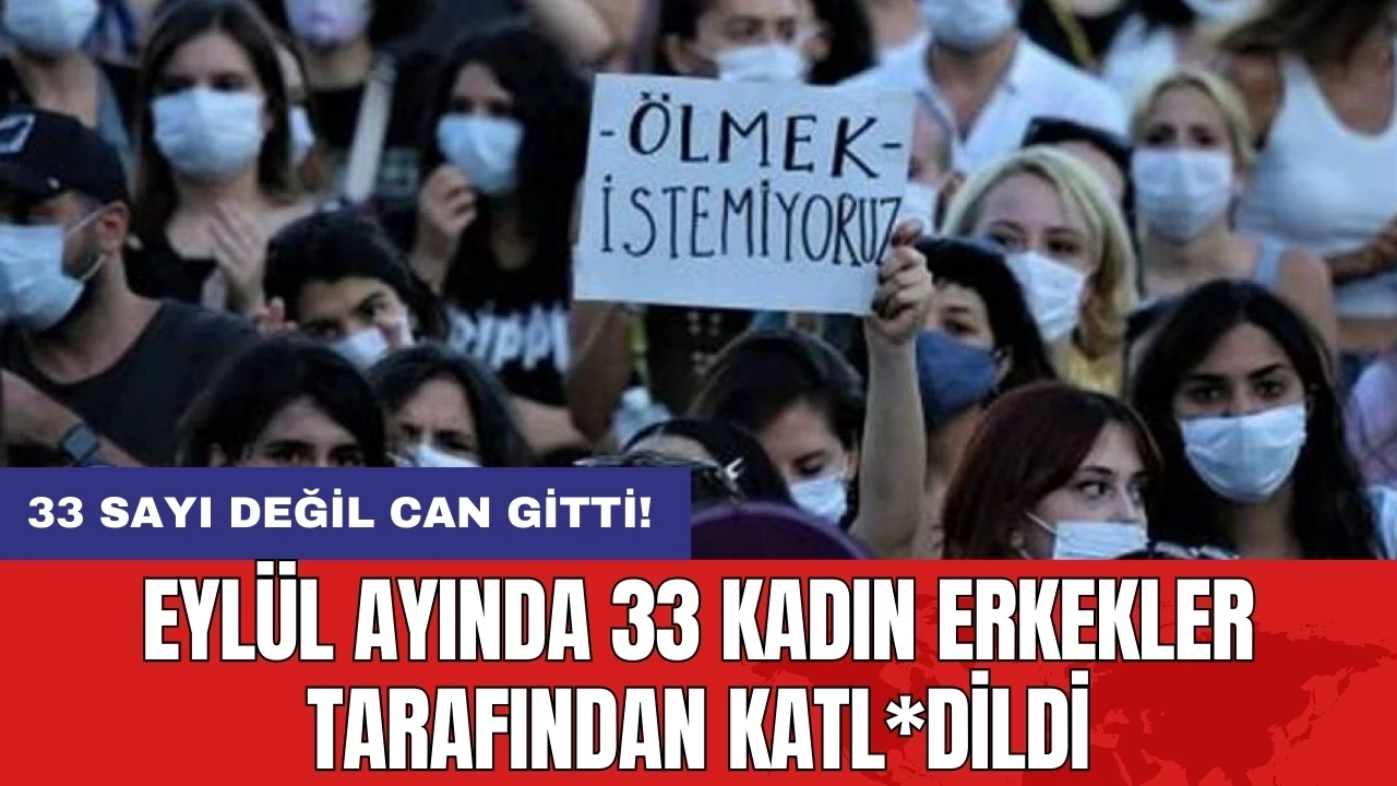 Eylül ayında 33 kadın erkekler tarafından katl*dildi!