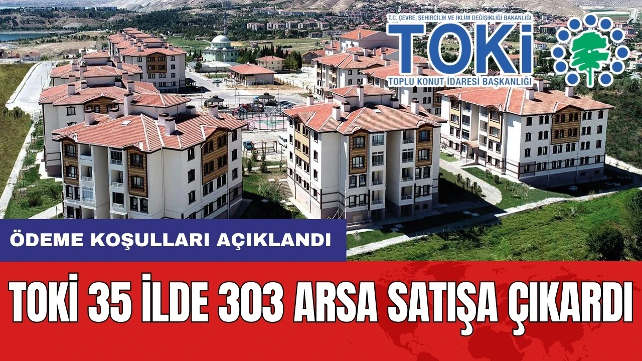 TOKİ 35 İlde 303 Arsa Satışa Çıkardı: Ödeme Koşulları Açıklandı