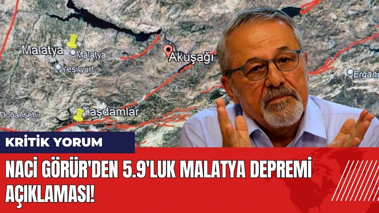 Naci Görür'den 5.9'luk Malatya depremi açıklaması!