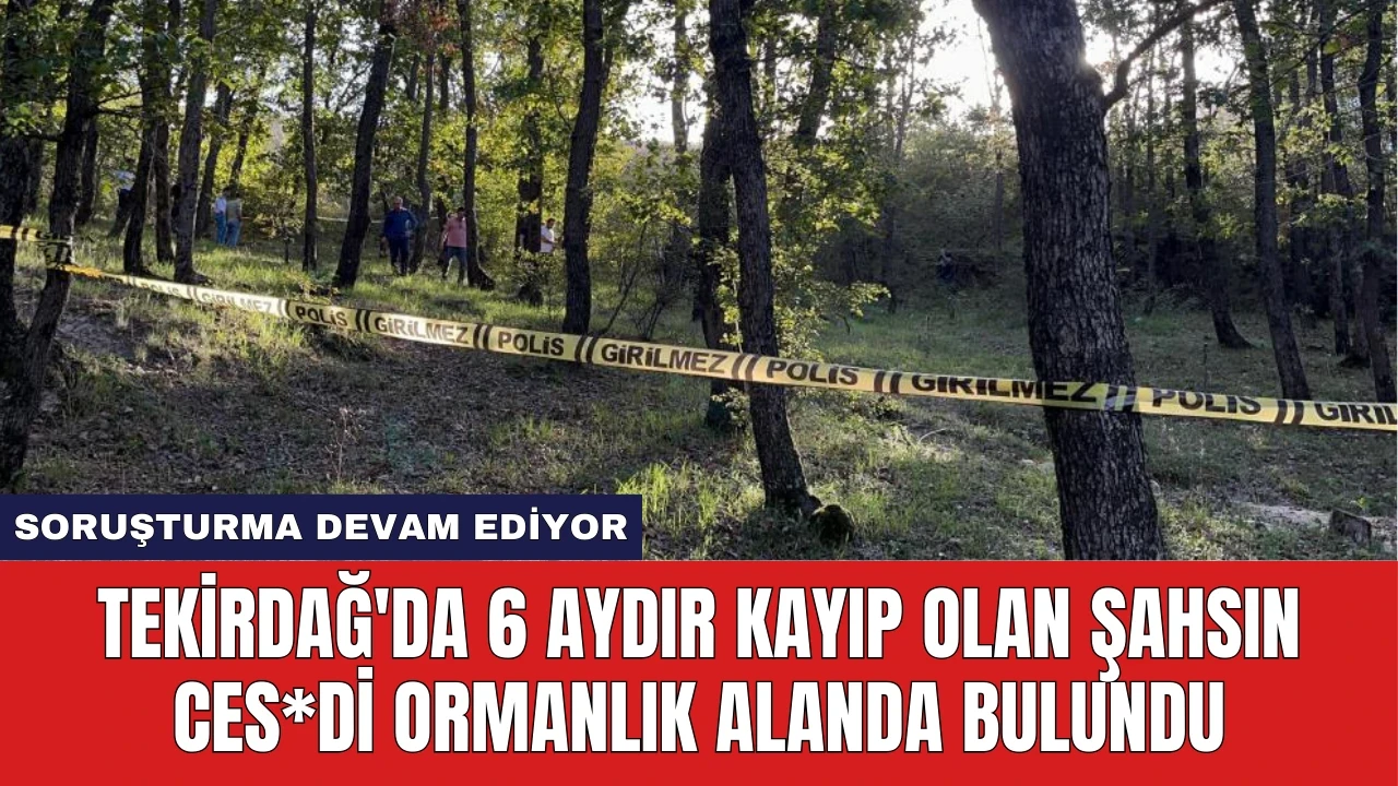 Tekirdağ'da 6 Aydır Kayıp Olan Şahsın Ces*di Ormanlık Alanda Bulundu