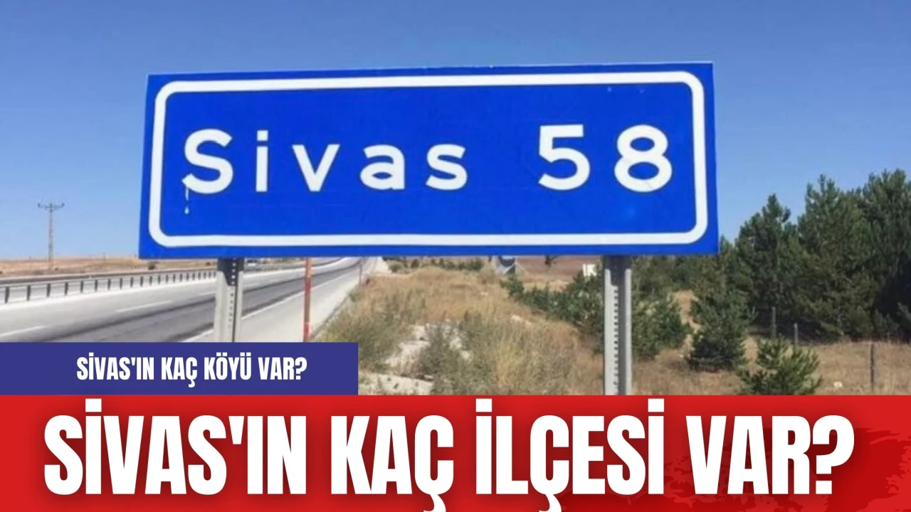 Sivas'ın kaç ilçesi var? Sivas'ın kaç köyü var?